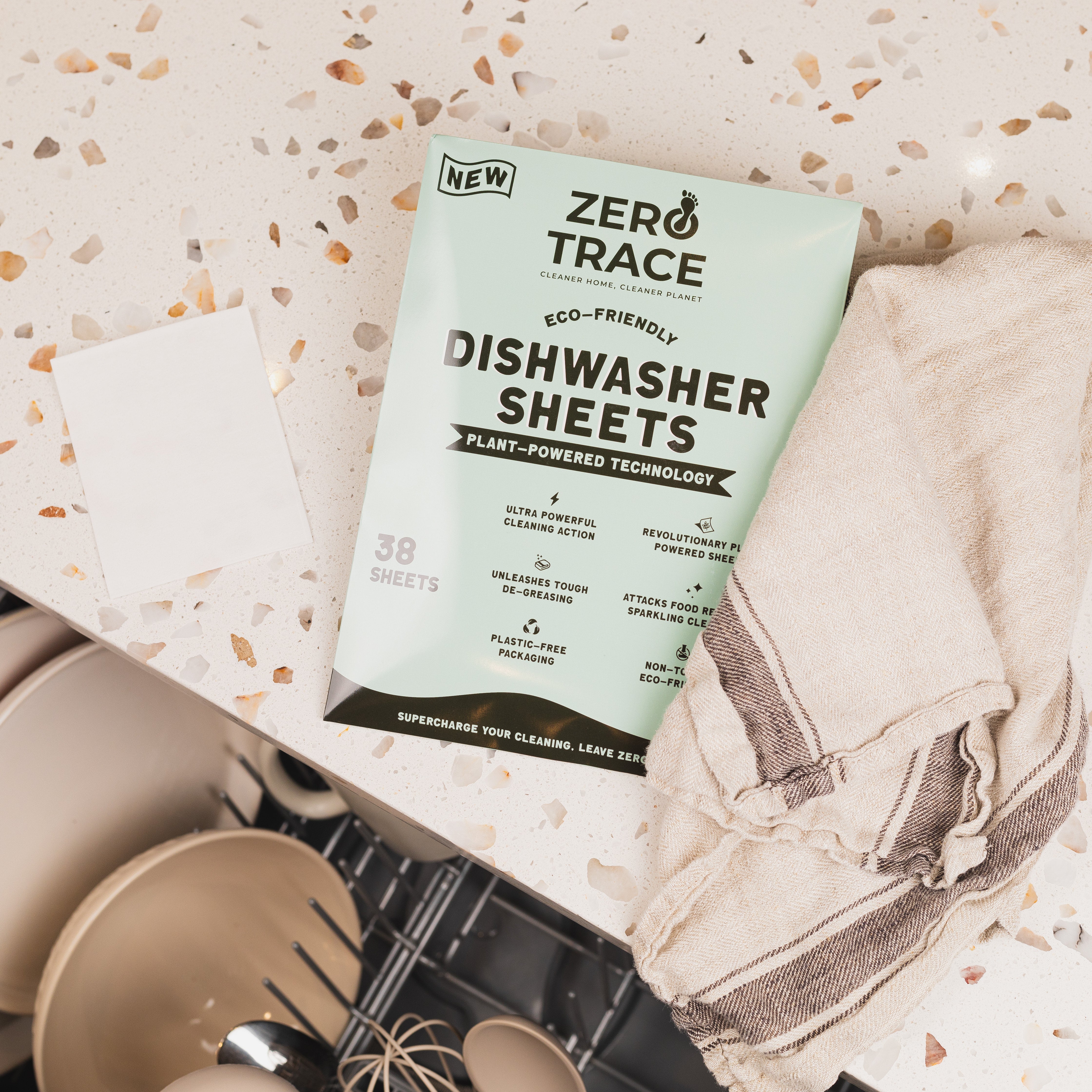 Zero Trace Dish Washer Sheets are a convenient and effortless solution for dish washing.