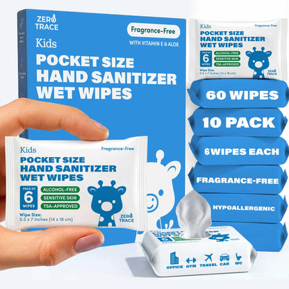 Zero Trace Pocket Hand Sanitizing Wipes