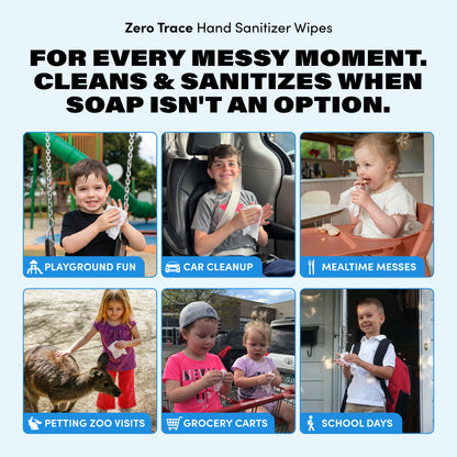 Zero Trace Pocket Hand Sanitizing Wipes
