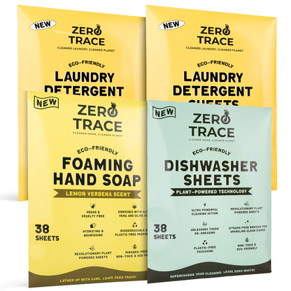 Eco-friendly Zero Trace Complete Care Collection- Bundle laundry soap and hand soap.