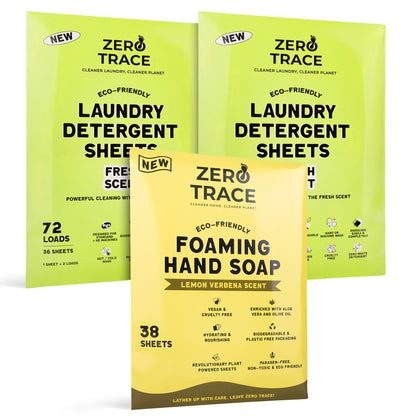 Zero Trace Daily Essentials Pack- Bundle sustainable foaming hand soap.