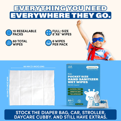 Zero Trace Pocket Hand Sanitizing Wipes