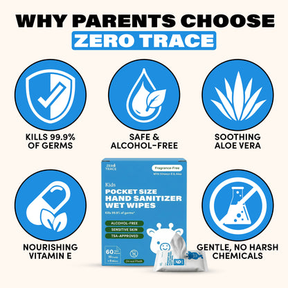 Zero Trace Pocket Hand Sanitizing Wipes