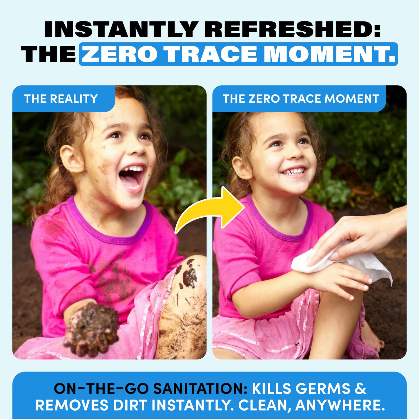 Zero Trace Pocket Hand Sanitizing Wipes