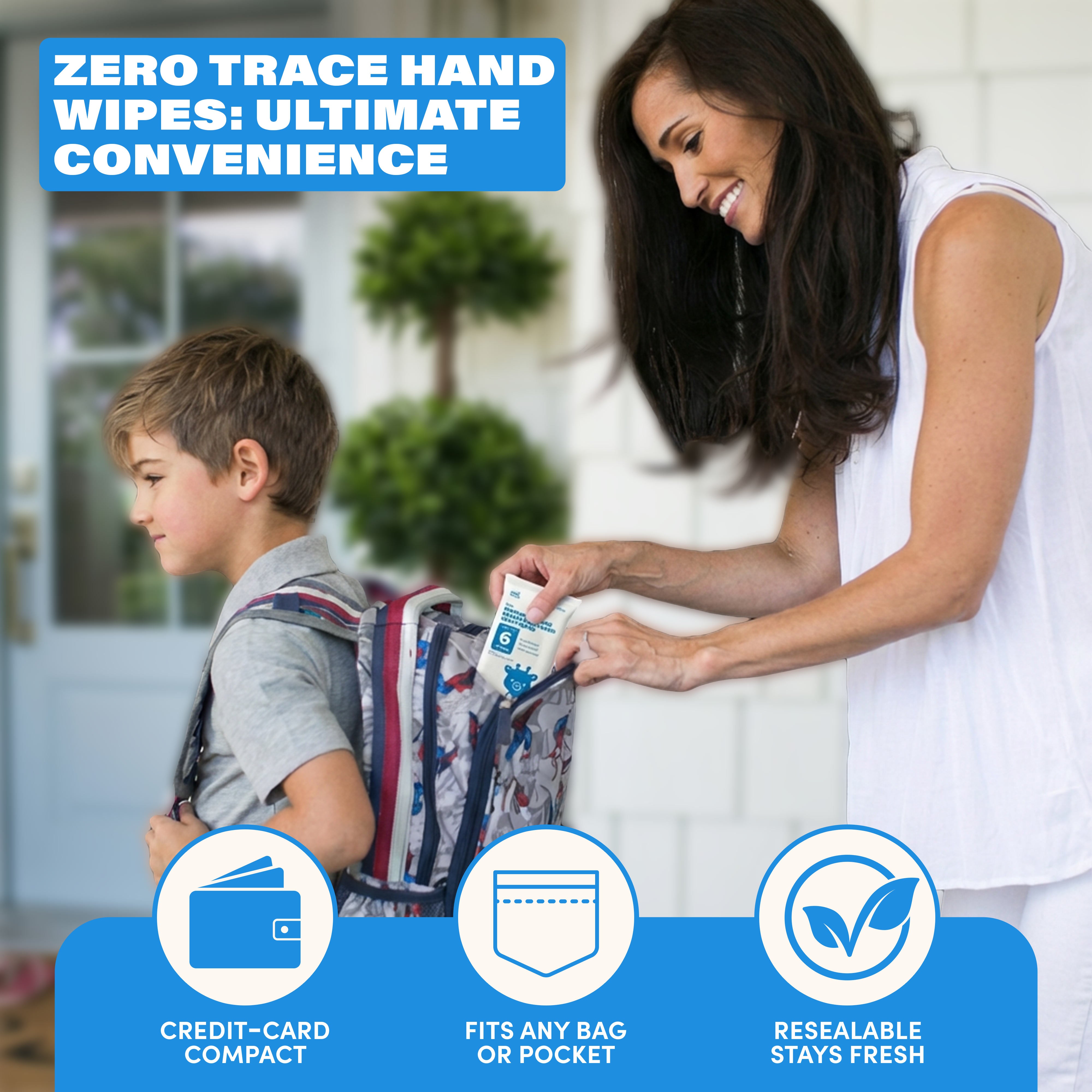 Hand Sanitizing Wipes Pocket Size for Travel | Zero Trace