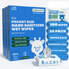 Zero Trace Pocket Hand Sanitizing Wipes by Zero Trace come in boxes and packs with 180 fragrance-free, hypoallergenic, alcohol-free wipes. TSA-approved and travel-friendly—ideal for cleanups on the go.
