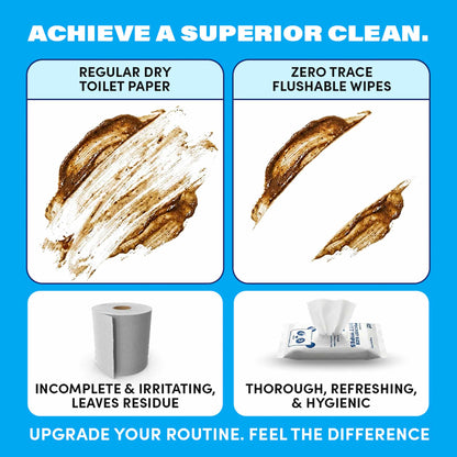 Zero Trace Flushable Pocket Wipes – Fragrance-Free